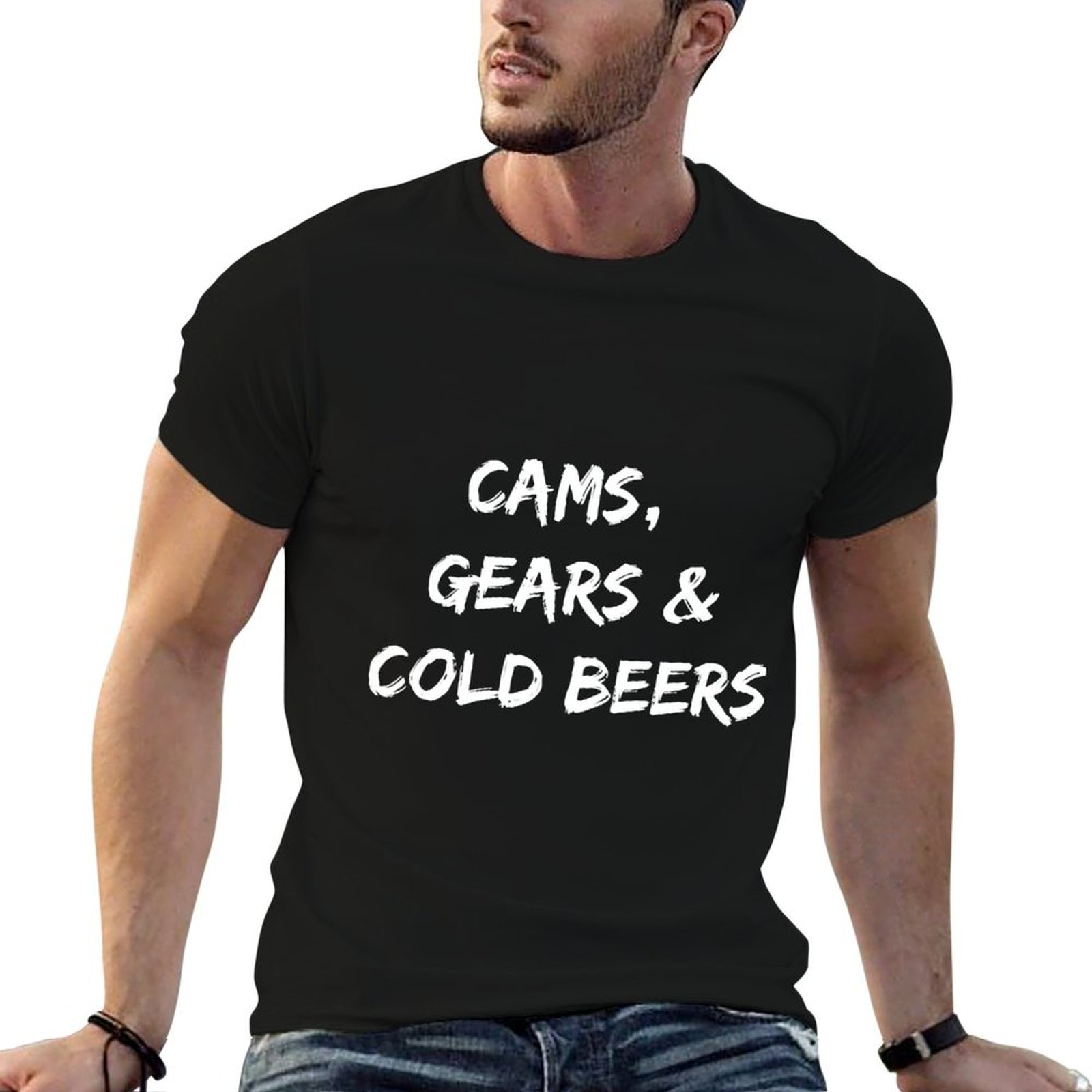 Running Gear In The Cold - Cams, Gears & Cold Beers Tişörtü