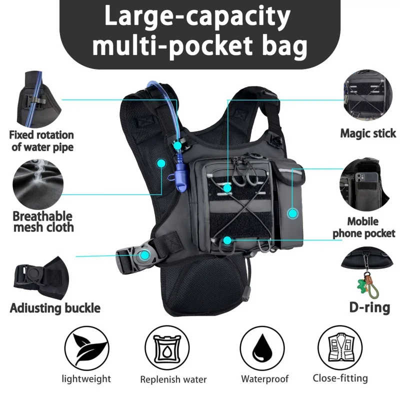 Reflective Running Gear Vest - ​ Yüksek Kaliteli Taktik Yelek Göğüs