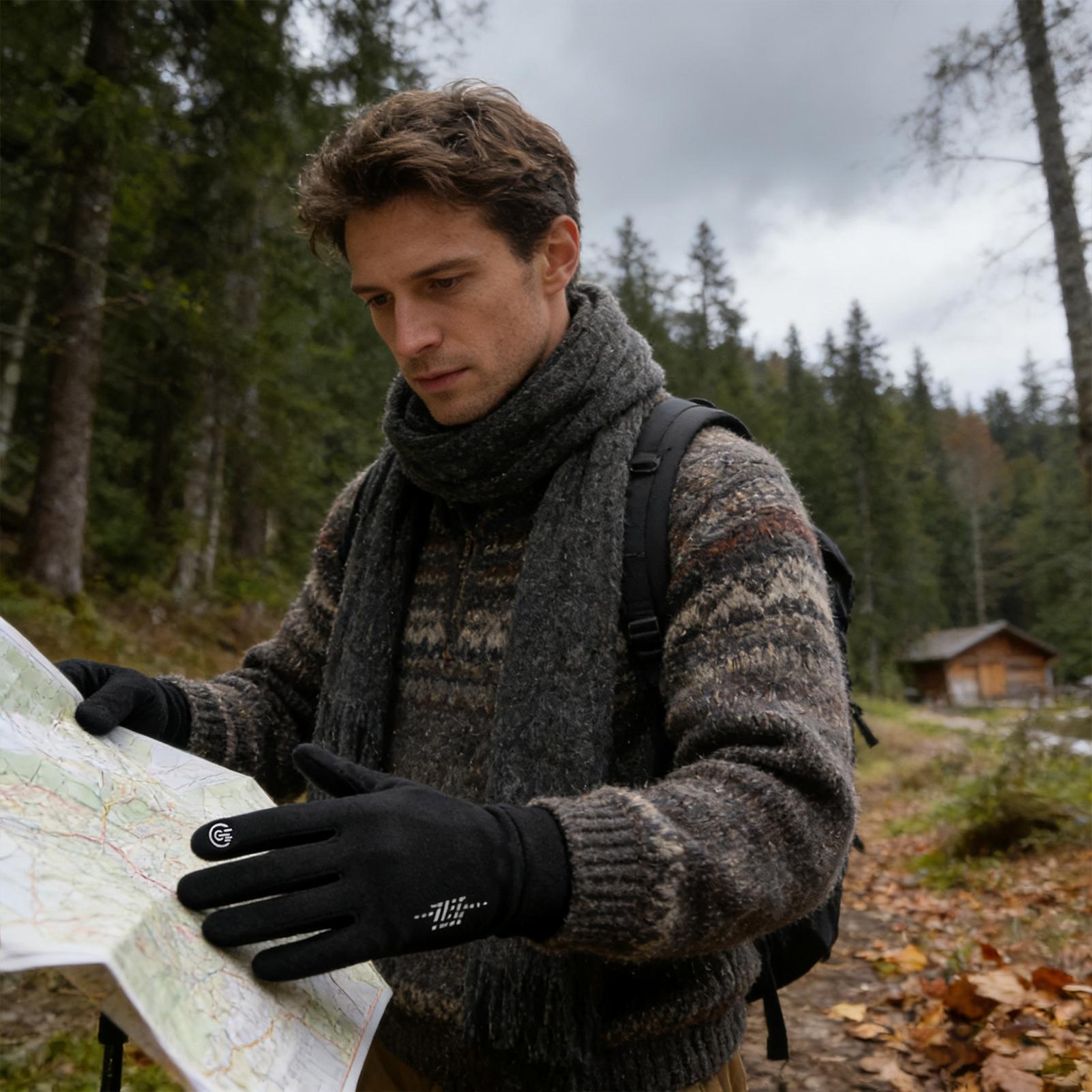 Running Gear In The Cold - Kışlık bisiklet eldivenleri tam parmak açık