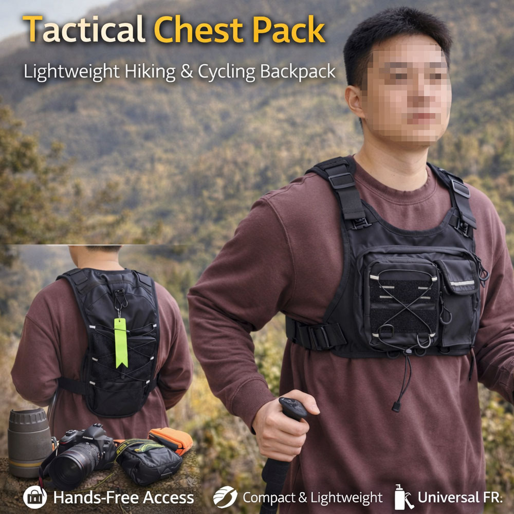 Reflective Running Gear Vest - 2L Su Torbalı Taktik Yelek Göğüs