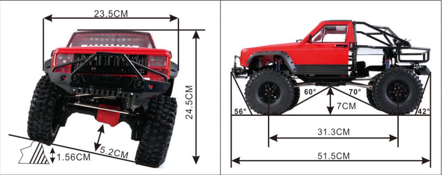 Axing RC Crawler, Cherokee Roc - Running Gear In A Car incelemesi ve fiyatı