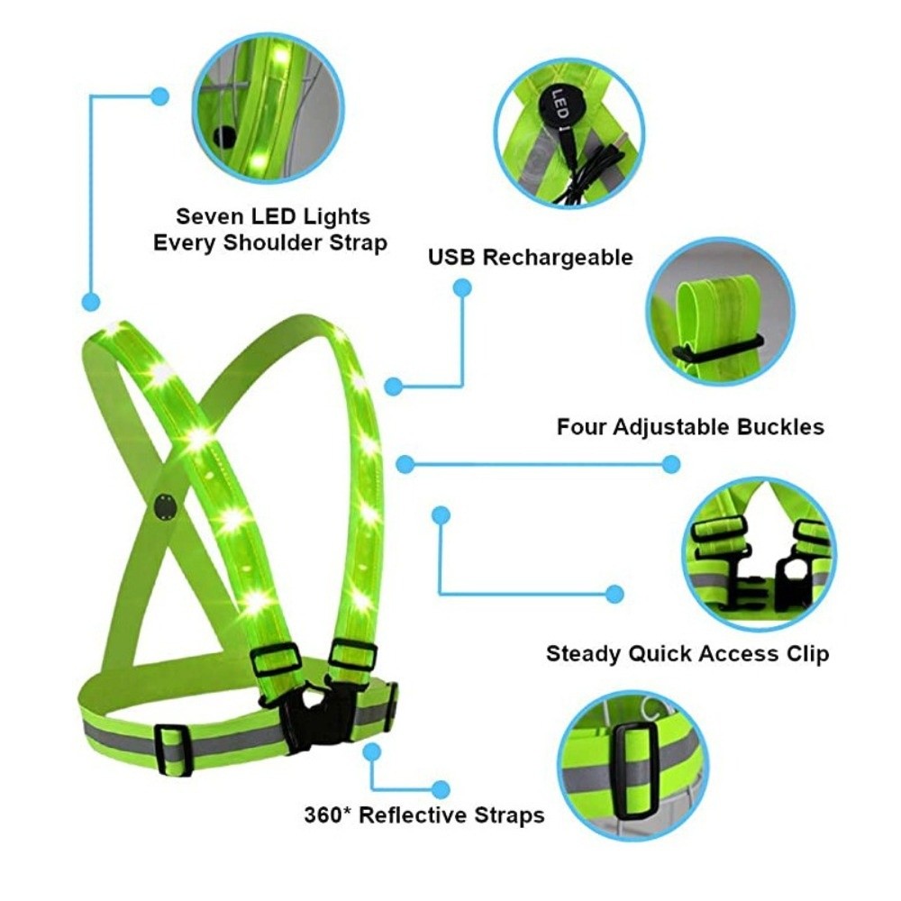 Yeni Polyester LED Güvenlik Ye - Reflective Running Gear Vest incelemesi ve fiyatı
